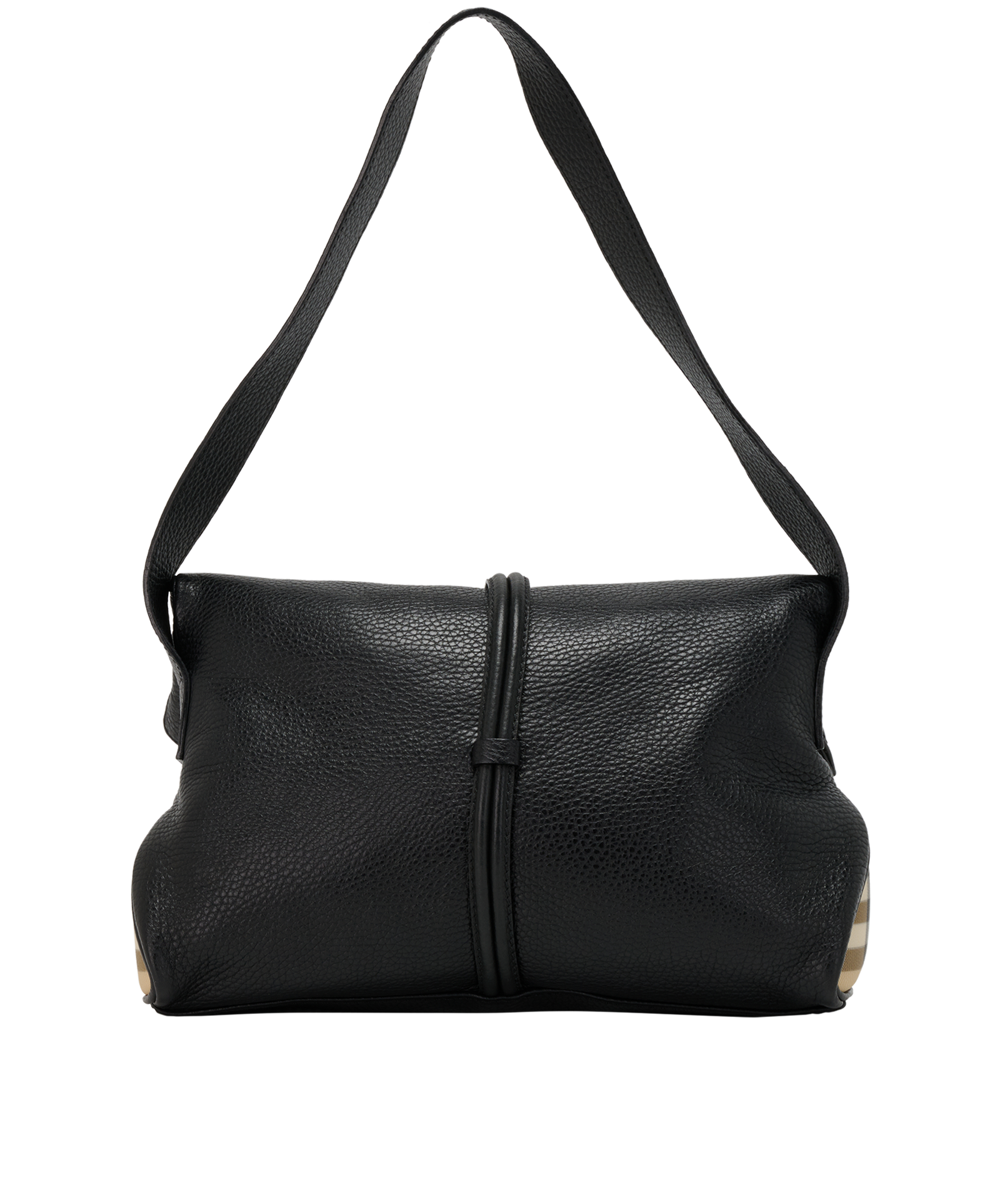 Haymarket Horn Toggle Bag, &pound;390, Handbags, Beige/Black/Brown, Canvas/Leather, Back view